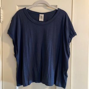 We The Free Navy cotton cap sleeve tee